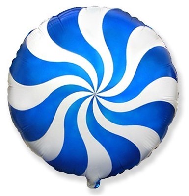 Шар (18''/46 см) Круг, Леденец, Синий, 1 шт. 401576A - фото 6224
