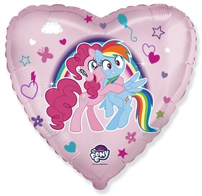 Шар (18''/46 см) Сердце, My Little Pony, Лошадки Пинки Пай и Радуга, Розовый, 1 шт. 201706 - фото 6278