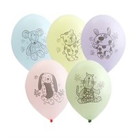 Шар с рисунком 14" Зверюшки-Игрушки 13820