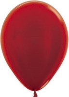 Шар (12''/30 см) Красный, металлик 238364