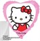 Шар (18''/46 см) Сердце, Hello Kitty, Котенок с бантиком, Розовый, 1 шт. в упак. B201691 - фото 6273